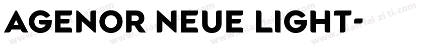 Agenor Neue Light字体转换